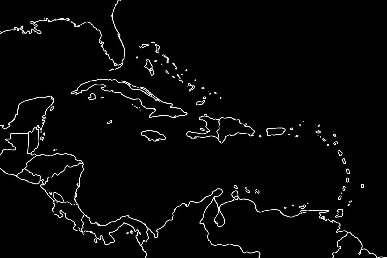 Map of the Caribbean